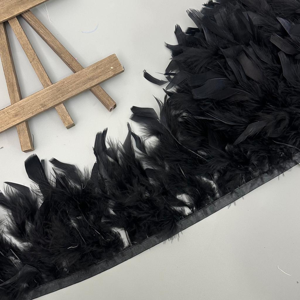Feathers Trim Fringe Ribbon For Wedding Dresses Diy Crafts Materials Party Cosplay Feather Woman Costume Home Sewing Decoration