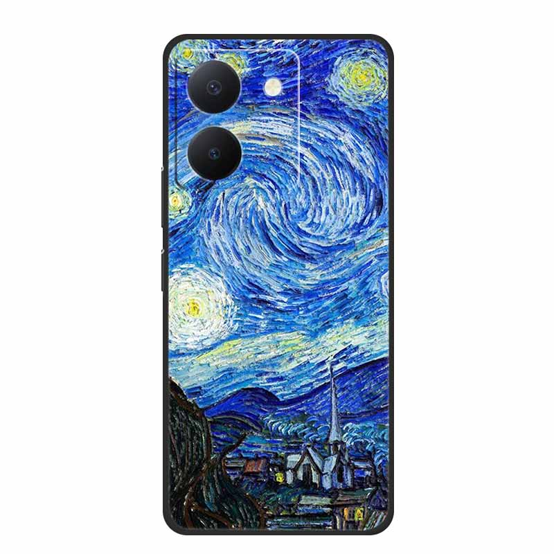 3D Emboss Case For Vivo Y27s Phone Case Relief Black Silicone Soft Back Cover Coque Funda For Vivo Y27s Case Y 27 s Capas 6.64"