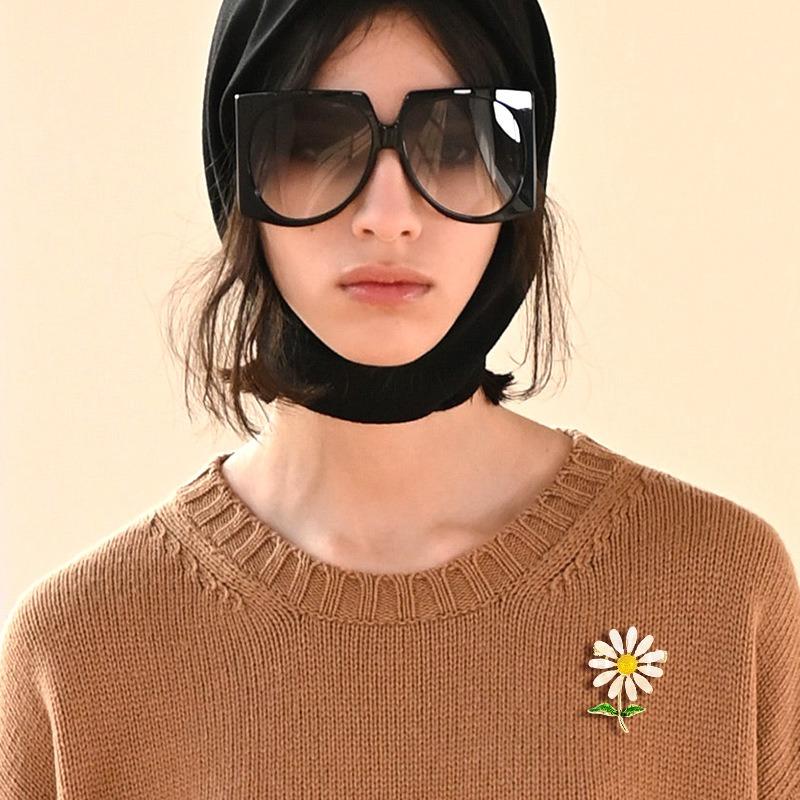 Fashion Daisy Sun Flower Brooches for Women Men Trendy Sunflower Plant Party Wedding Office Korean Jewelry Accessories