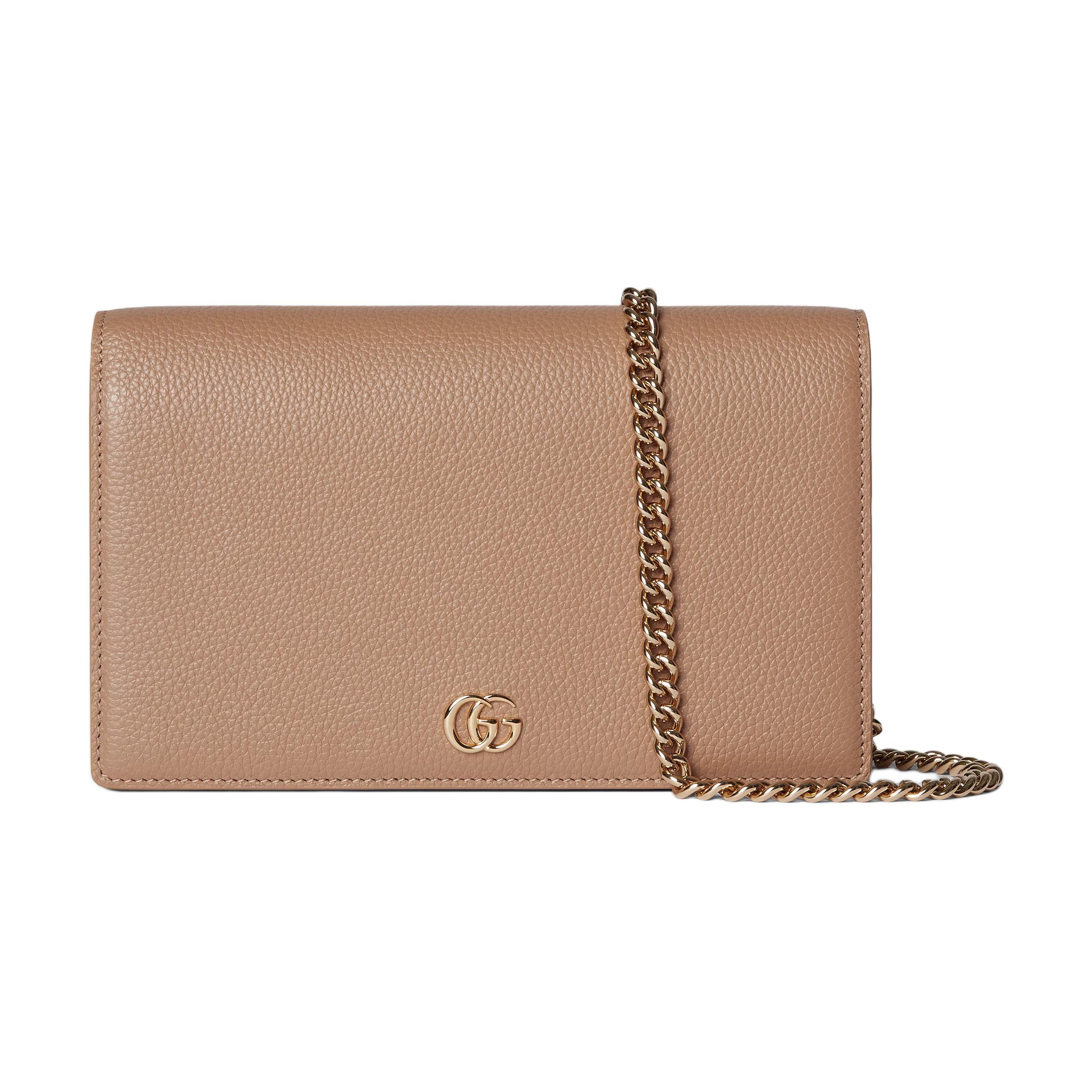 

Gucci GG Marmont Gold Tone Accessory Metal Chain Strap Leather Shoulder Crossbody Wallet Women Wallet Beige Bright-Green 497985-AAE5F-2843 Shopping Bag Set(Basic Set+Shopping Bag)
