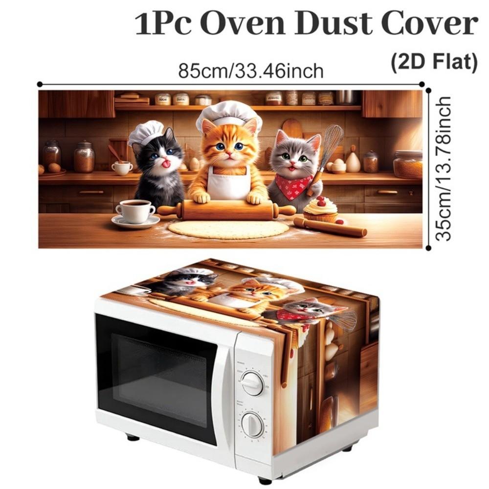 Floral Microwave Cover Universal Dust Protector Mat Microwave Oven Dust Cover Kitchen Appliance