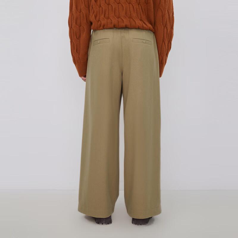 LESS 2023 Winter Merino Wool Straight-Leg Trousers