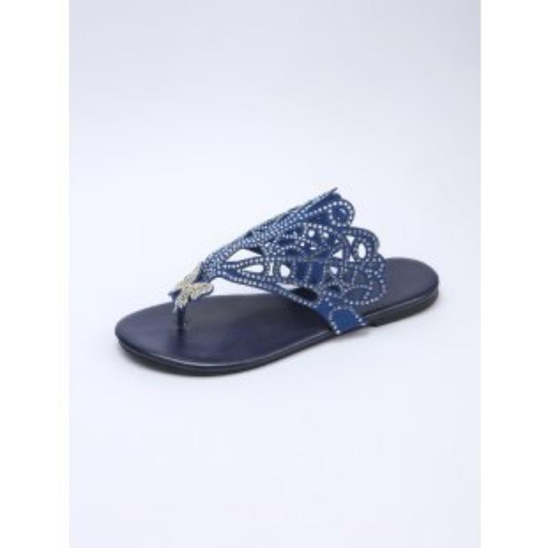 

Новые женские босоножки большого размера с открытым носком и стразами, модные женские тапочки с бабочками 43