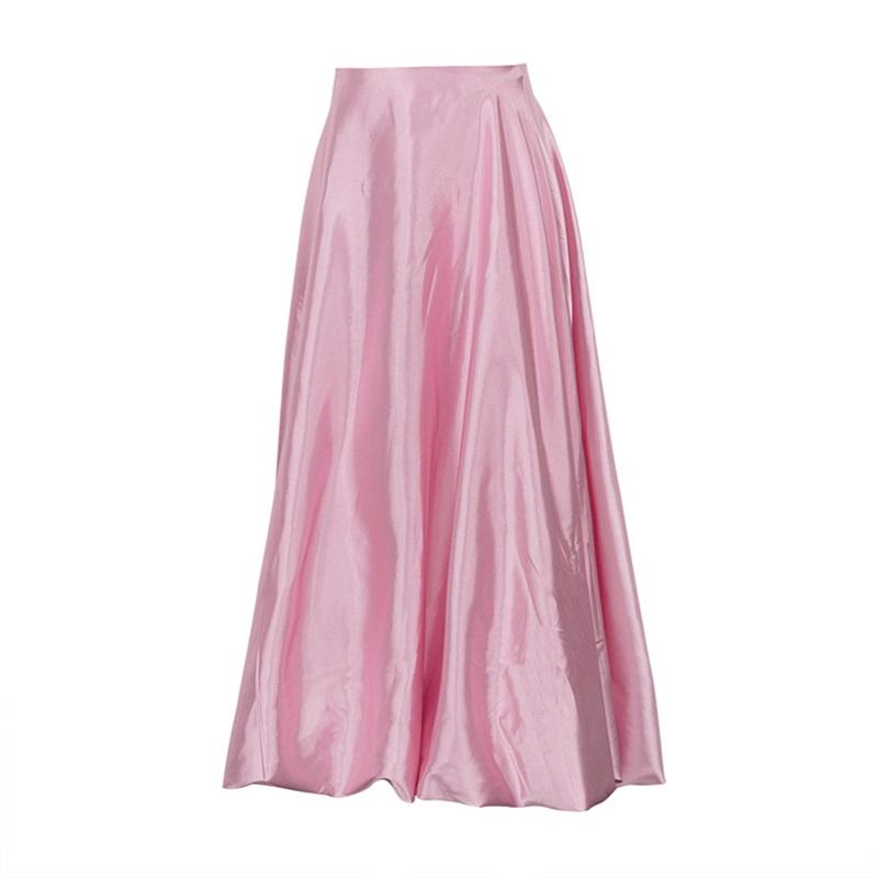 European And American Style Spring Balloon Skirt Casual Simple Solid Color Wild High Waist Tutu Skirt
