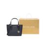 Michael Kors Mk Jet Set Travel Handtekening Logo Bedrukking Gecoat Canvas Tote Tas Dames Tote Tassen Zwart 35T9GTVT0B-BLACK