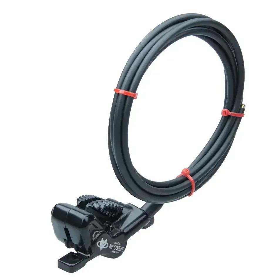 NFOX B015 4-piston Disc Hydraulic Brake E-bike Folding Mountain Bike Bicycle Power Off Black Red 160 180 203 Roto Split Tube New