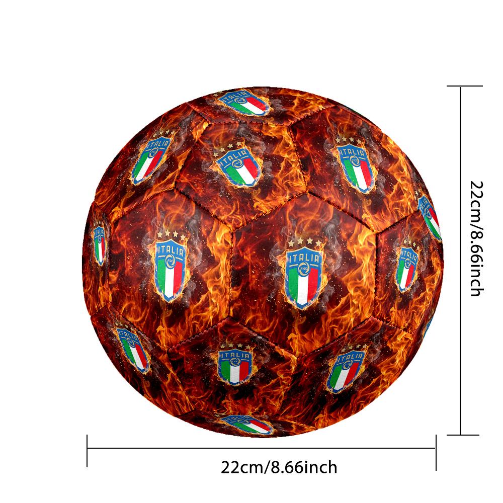 Italy Football Printed Size 5 Soccer Ball Wear Resistant Standard Adult Training Football Fan Gift for Indoor Outdoor Match Sports