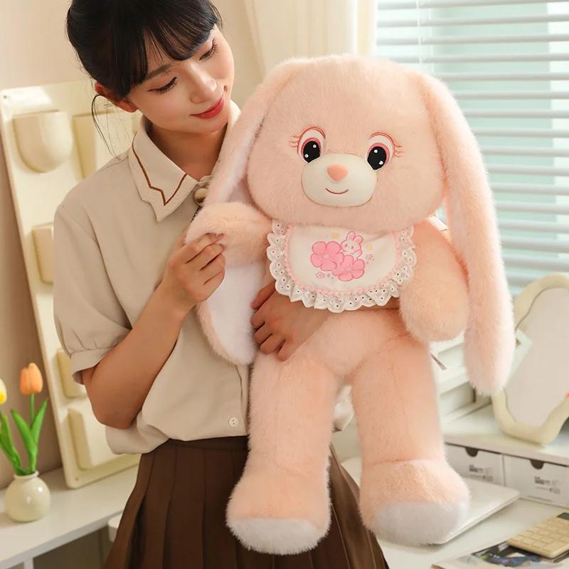 Cute Rabbit Plush Toy Soft Stuffed Long Ears Bunny Doll Funny Baby's Sleeping Companion Delicate Home Decoration Kids Gifts