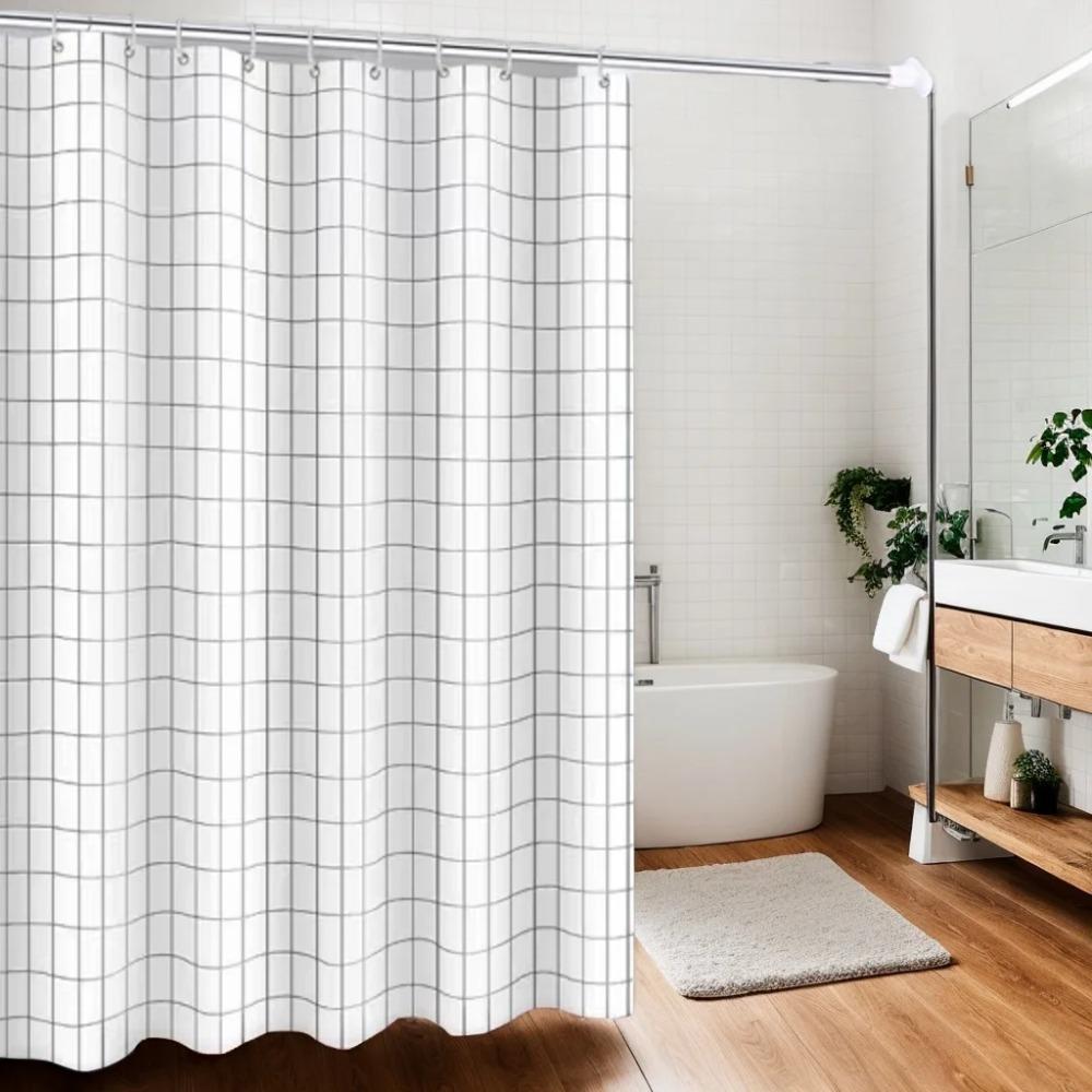 Bathroom Shower Curtain Waterproof Bathtub Bathing Curtains Easy Clean And Wipe Peva Shower Curtains Bathing Curtain With Hooks