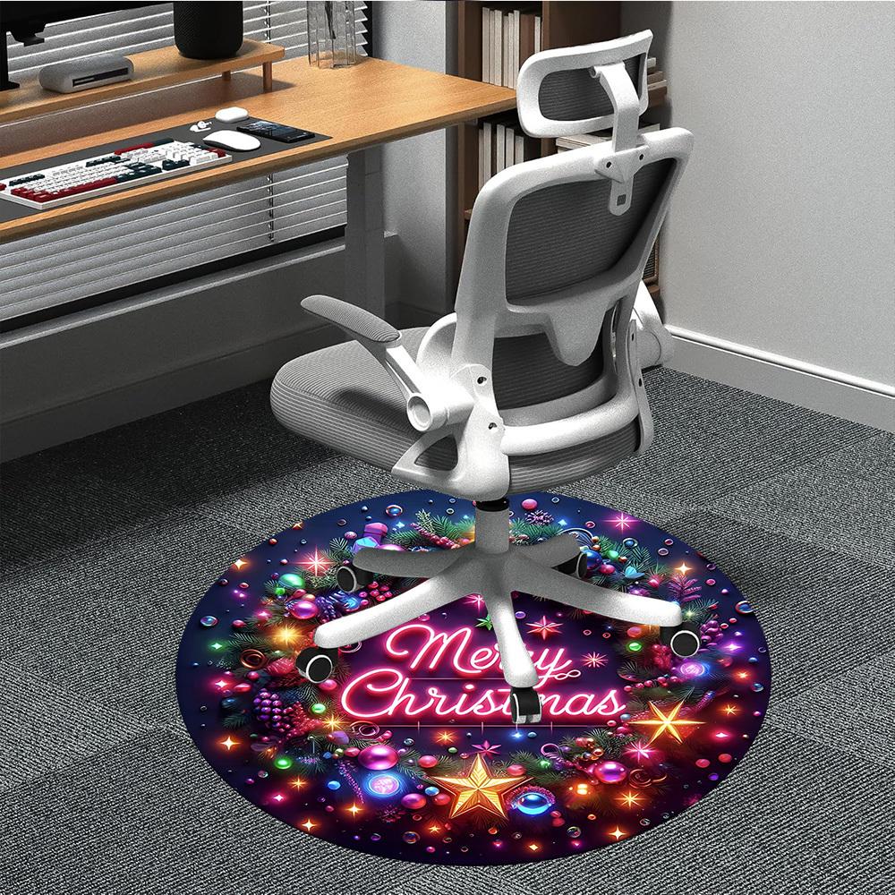 

1pc Christmas wreath Chair Carpet for Office, Soft and Durable Office Rug for Interior Decoration, Perfect for Office yy251227117 80cm by 80cm
