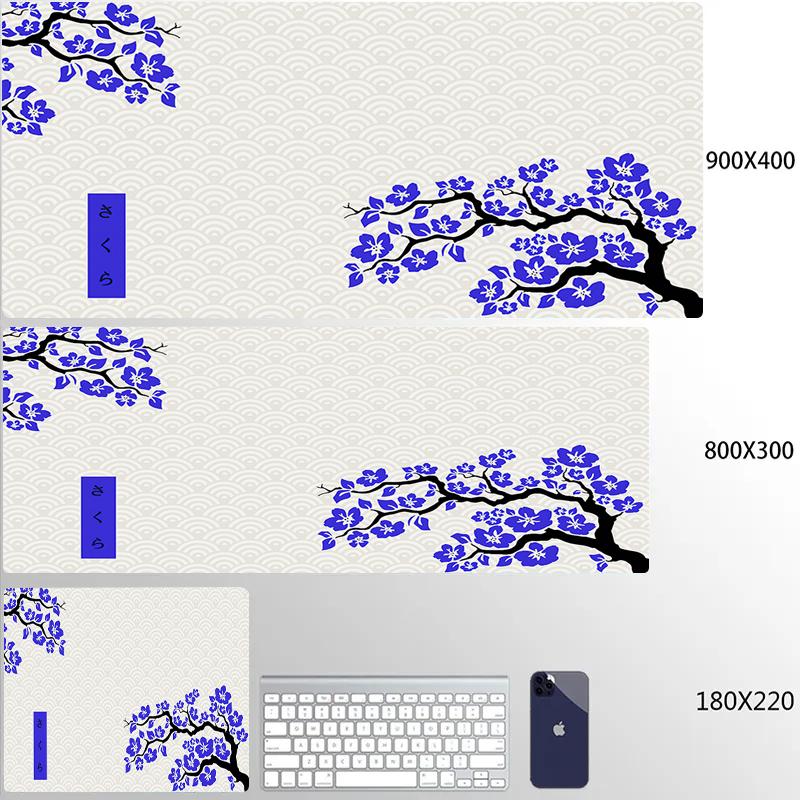 Gelbe Große Mausmatte Sakura Mauspads Große Gamer Schreibtischmatte 40x90cm Gummi Tastaturmatten Große Schreibtischmatte Beste Mauspads Mit Verriegeltem Rand