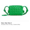 Bottega Veneta Loop Sheepskin Leather Patchwork Camera Bag, Shoulder Bag, Crossbody Bag Extra Mini Women's Parrot Green 730832V1G113722