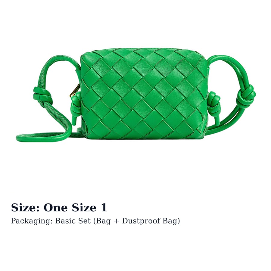 Bottega Veneta Loop Sheepskin Leather Patchwork Camera Bag, Shoulder Bag, Crossbody Bag Extra Mini Women's Parrot Green 730832V1G113722