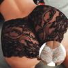 Panties Low Waist Plus Size Lace Embroidery See-through Ruffles Sexy Briefs