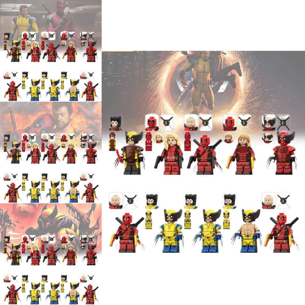 Heroes Series Wolverine And Deadpool Building Block Action Figures Set