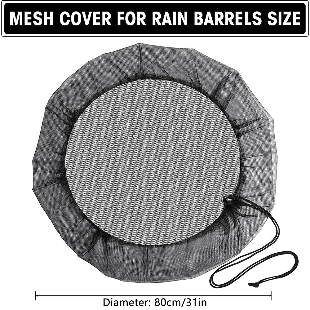 2Pcs 31Inch Mesh Screen Cover Protector Netting For Rain Barrel Water Collection