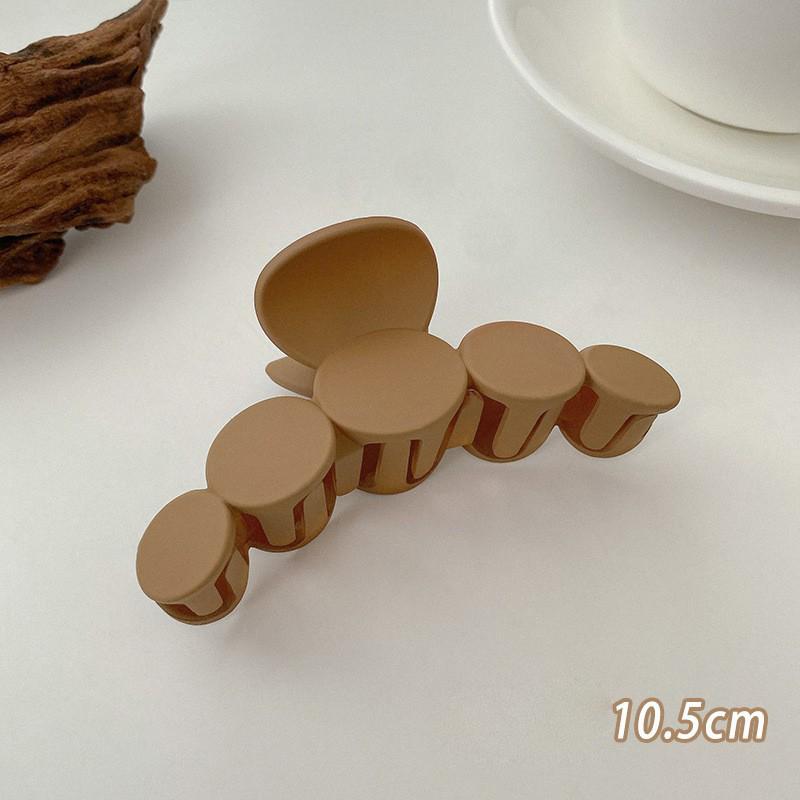 Korean Fashion Coffee Beige Large Hair Claw Solid Color Acrylic Hairpin Barrette Hair Clips Headwear Women Hair Accessories