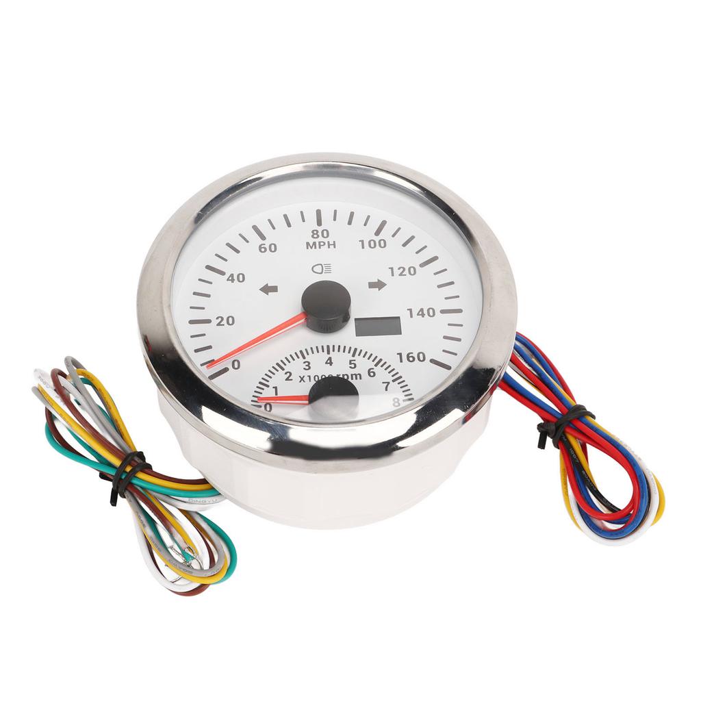 GPS Speedometer With Tachometer 8000RPM  9 To 32V IP67 Waterproof 0 To 160MPH Red Backlight Accurate for Boat ATV