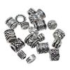 20pcs Big Hole Round Carved Spacer Beads For Jewelry Making Antique Silver Color DIY Crafts Making Findings Handmade Findings