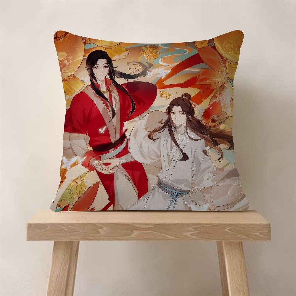 Anime Heavenly Officials Blessing Pillowcase toon Gift Cushion Cover Bedroom Home Sofa Chair Seat Decor pillow case