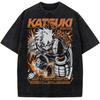 Bakugou Katsuki My Hero Academia Graphic T Shirt Men Short Sleeve Cotton Tshirts Vintage Washed Tee Harajuku Oversized T-shirt