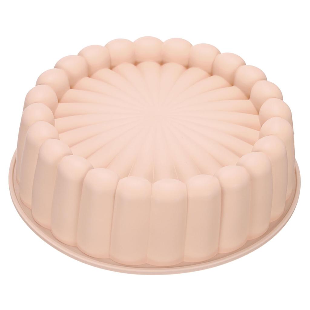 Silicone Cake Pan Round Flower Shape Baking Mold 7.9 Inch Non Stick Mold for Cheesecake Chocolate Cake Strawberry Cake Oven Safe Bakeware