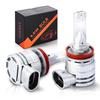 2Pcs H11 LED Headlight Bulbs Silent Temperature Control White 6000lm Waterproof IP67 Car