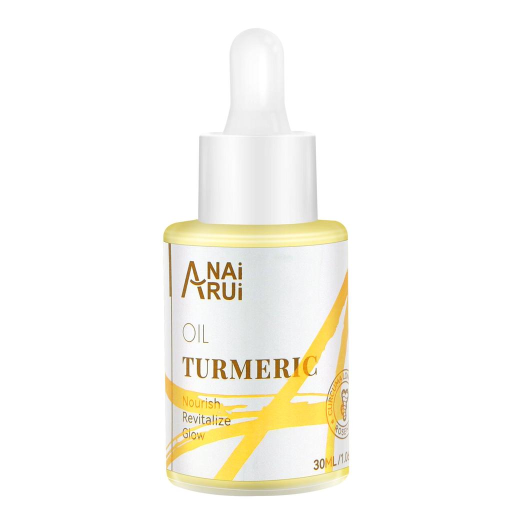 ANAiRUi Turmeric Facial Oil 30ml, Nourishing Anti-Aging Oil for Face Neck Eyes