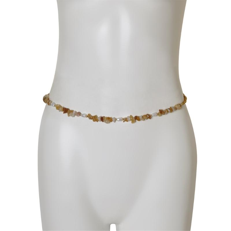 Rice Beading Waist Chain Female Body Chain Belt Belly Chain Aesthetic Body Chain Party Waist Decors Beach Belly Chain