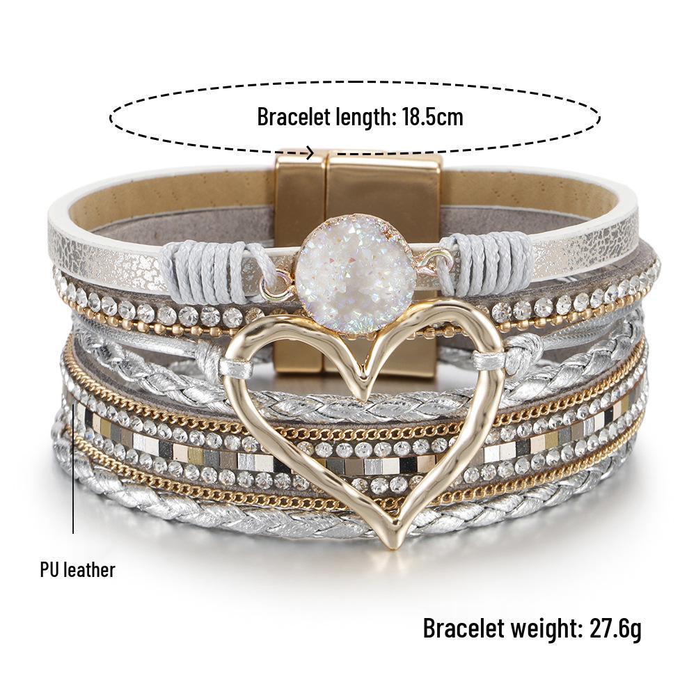 Bohemian Braided Rope Love Bracelet - Student Jewelry, Niche European & American Style