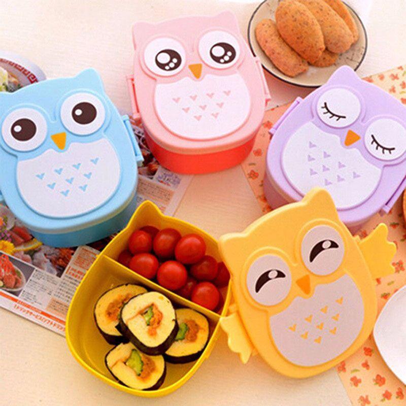 Adorable Owl Design Kids Bento Box With Premium Quality Materials And Utensils Included