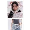 Women S White Lace Tie Triangle Scarf For Jeans Decoration