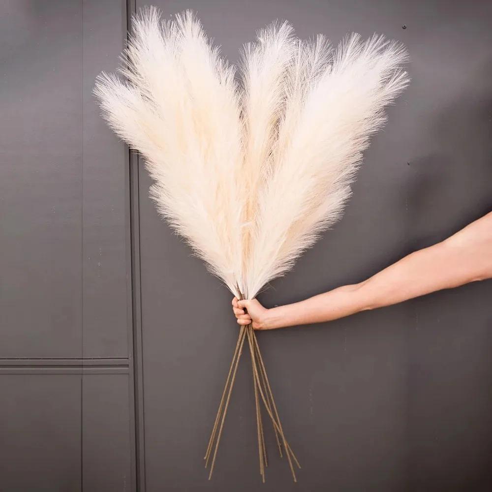 90/120cm Artificial Pampas Decoration Flowers Home Party Table Flower Arrangement Decor Wedding Decor DIY Fluffy Reed Grass