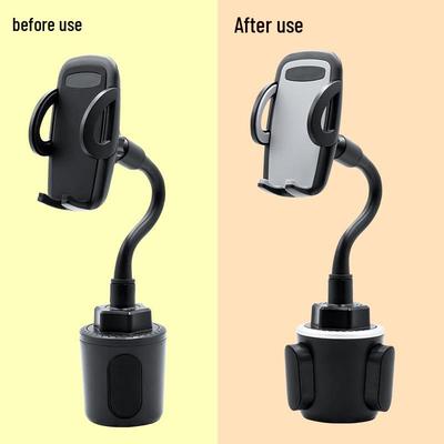 Регульований автомобільний тримач для чашки з кріпленням для телефону - Гнучкий шланг для GPS та навігації