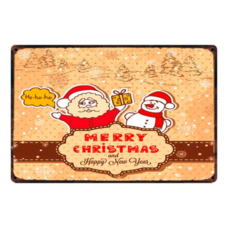

[ Kelly66 ] Merry Christmas New Metal Sign Tin Poster Home Decor Bar Wall Art Painting 20*30 CM Size y-1962