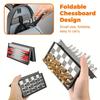 Gold Silver Mini Chess Set Magnetic Pieces Portable Chess Folding Chess Travel Use
