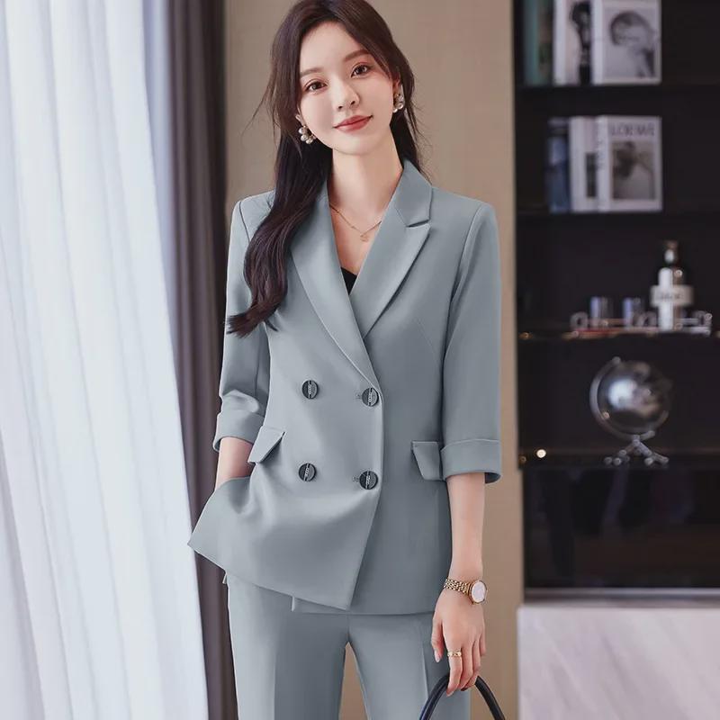 Costume d'été pour femme: Tenue professionnelle élégante pour directeur d'hôtel, petit blazer haut de gamme, tenue de soirée