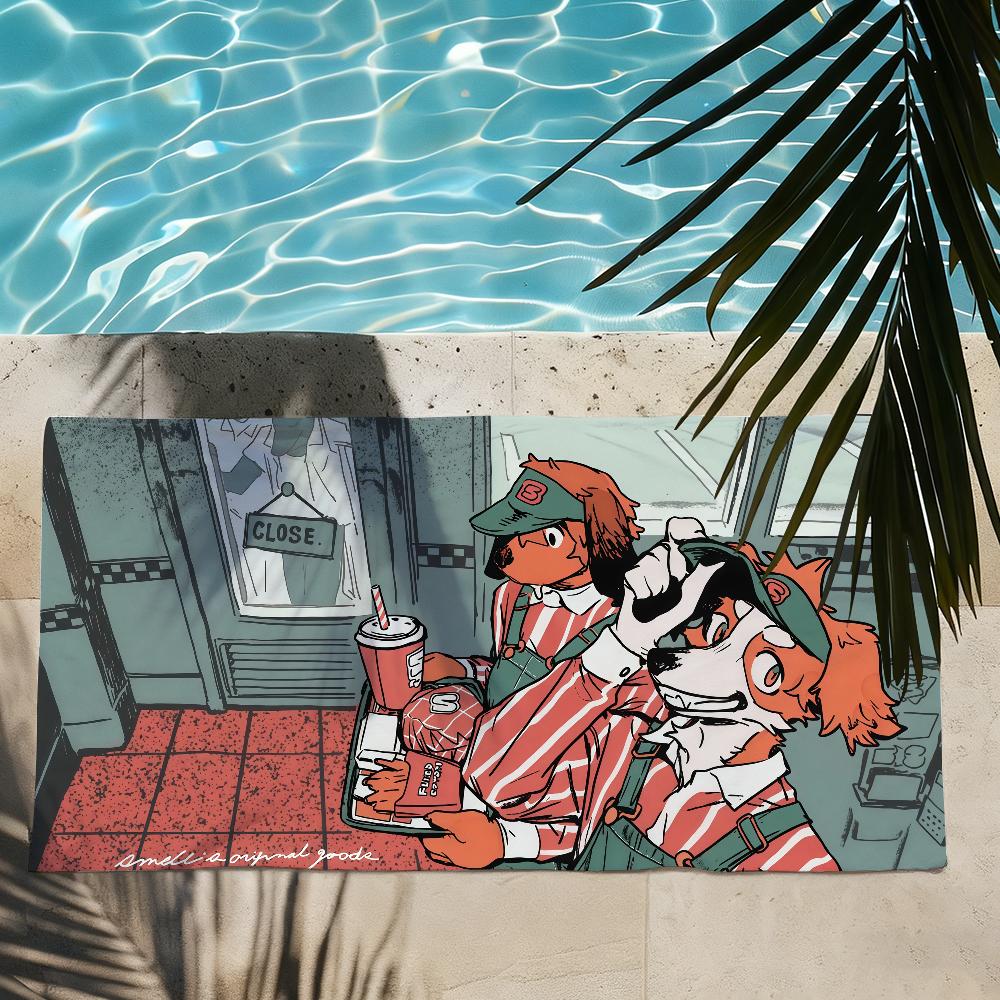 Cartoon S-SMELL N-Nagabe Towel Quick Drying Beach Towels Are Suitable For Swimming Pools Camping Yoga And The Gym
