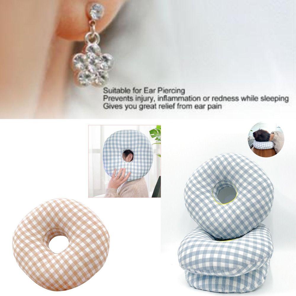 

Портативная дышащая подушка с ушным отверстием для облегчения боли в ушах для боковых спящих Подушка для прокалывания ушей