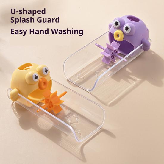 Faucet Extender for Sink Soft Water Flow Extension Tube for Toddlers Easy Hand Washing Cute Cartoon Animal Shape Kids Bathroom Faucet Accessory