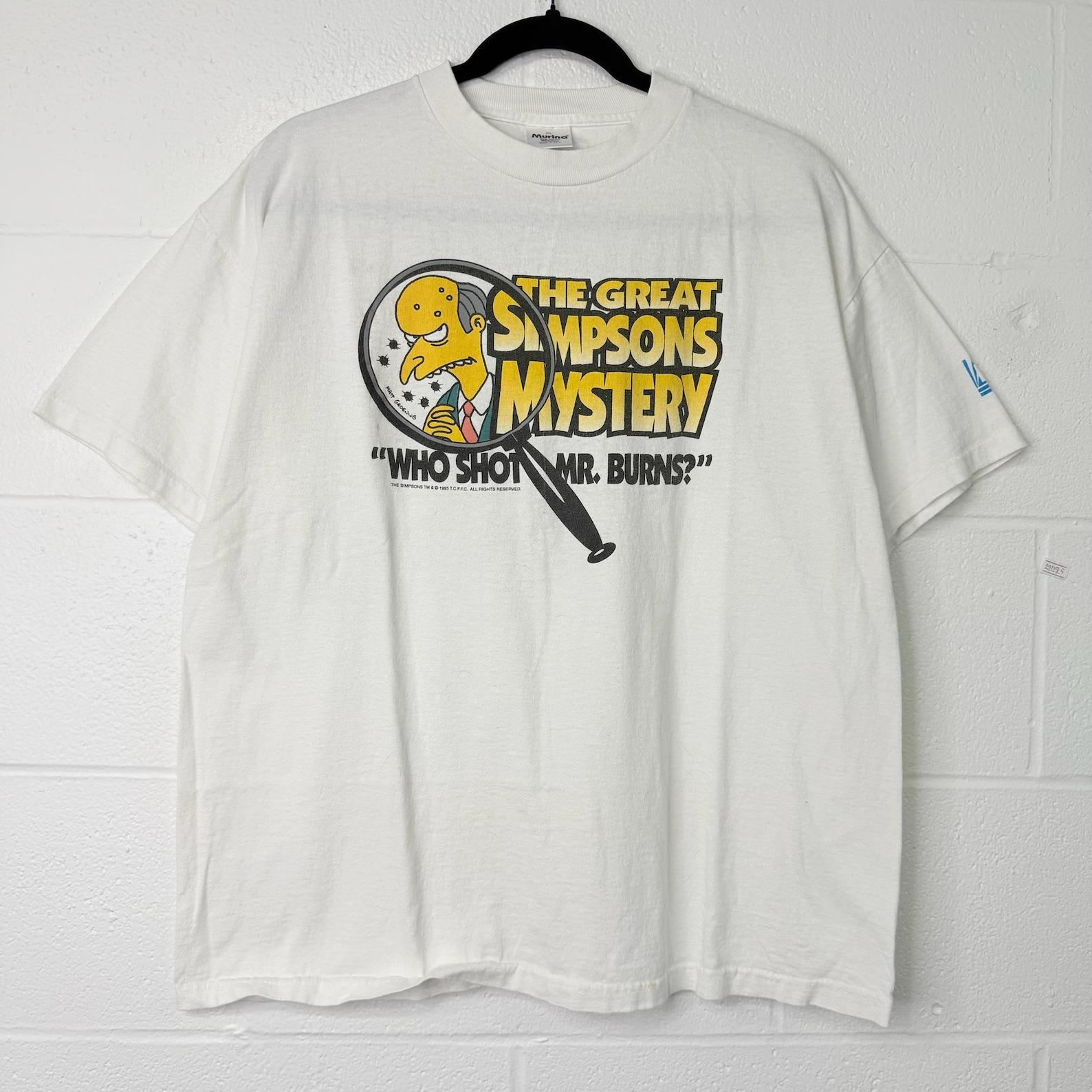 1995 The Simpsons Who Shot Mr Burns T shirt Sz XL (B2744) S