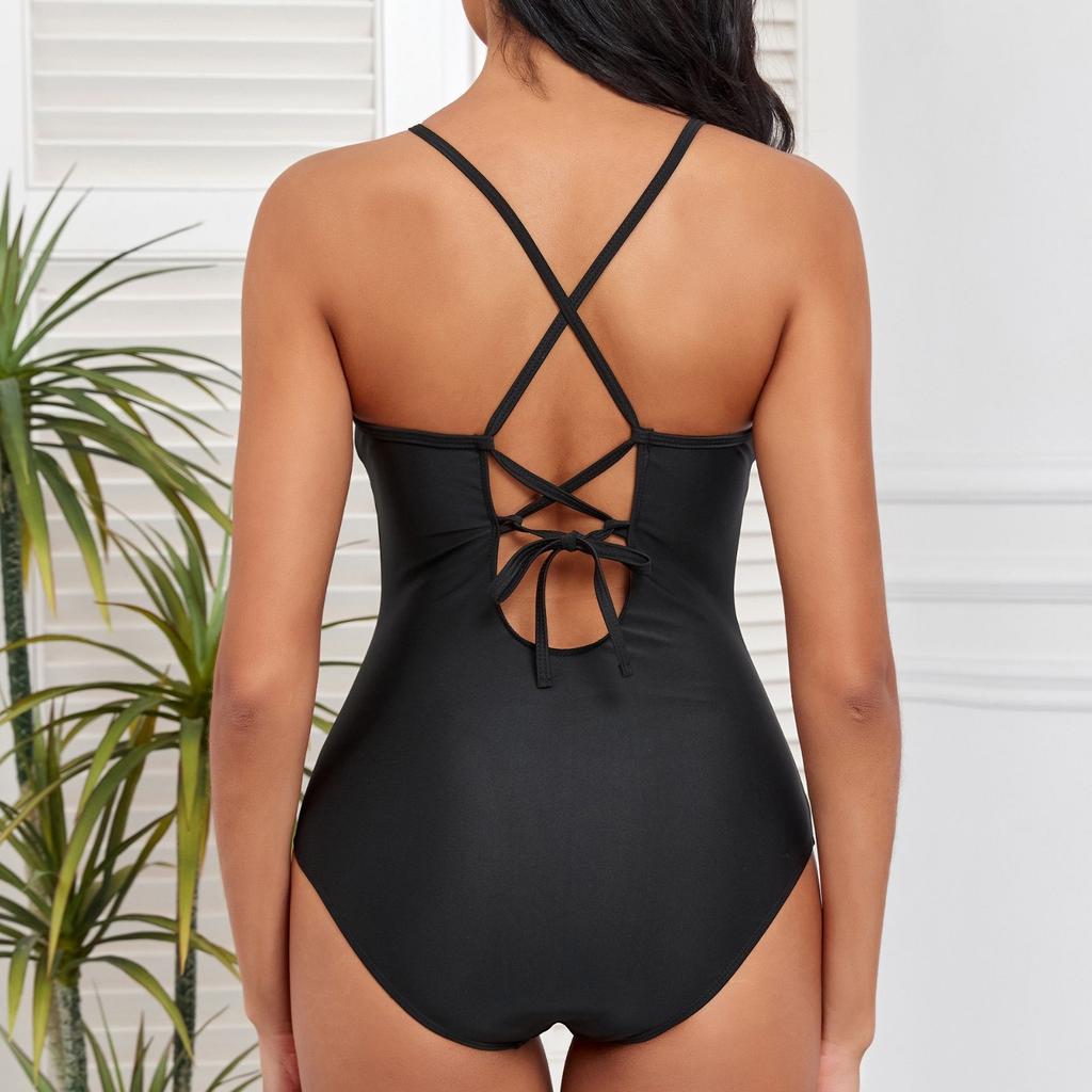 Dame Badedrakt i ett stykke Dyp V-hals Sexy Ryggløs Stringbadedrakt
