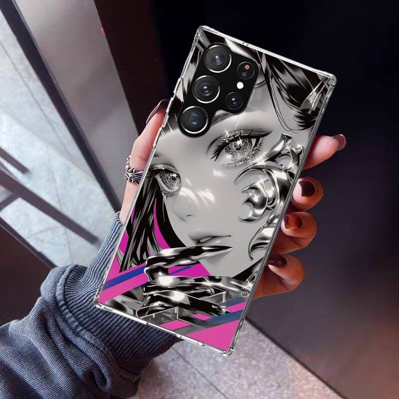 

Girl Art Punk Phone Case For Samsung Galaxy S23 S24 S25 Edge S26 Ultra S22 + S21 Plus S20 FE Cover Silicone Print Shell Galaxy S Samsung S22 Ultra