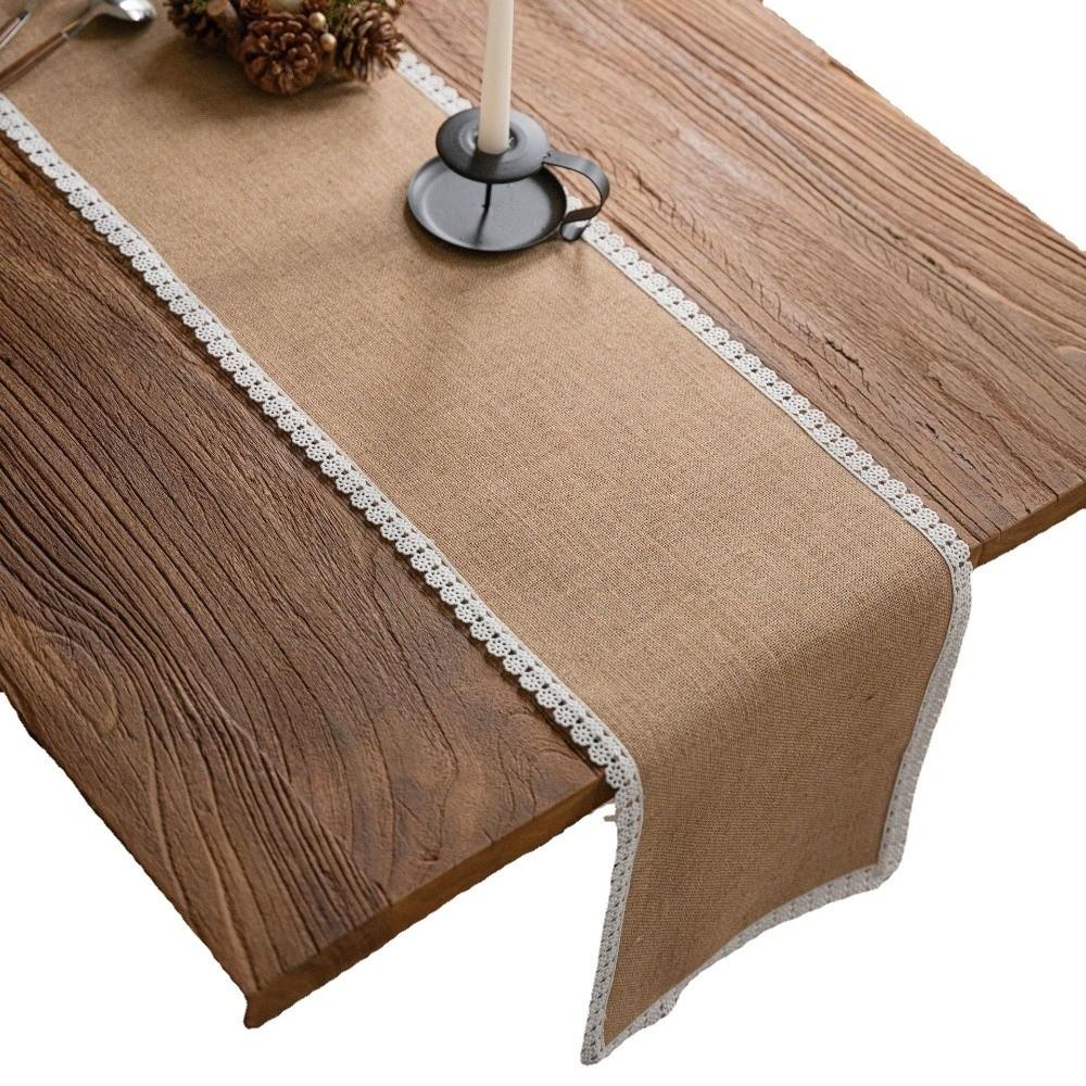 Woven Texture Jute Table Runner Jute Machine Wash or Brush New Burlap Table Runner Wedding Party