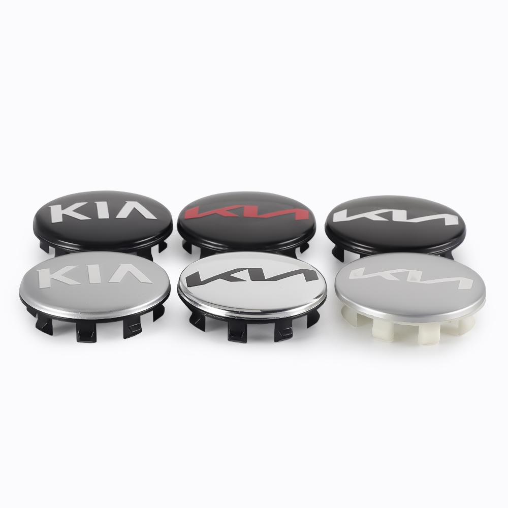 AIL1 4 Stück Auto-Emblem Radnabenkappe Radnabenabdeckung Auto-Styling für Kia Sportage Ceed Rio Cerato Sorento Soul Picanto K5