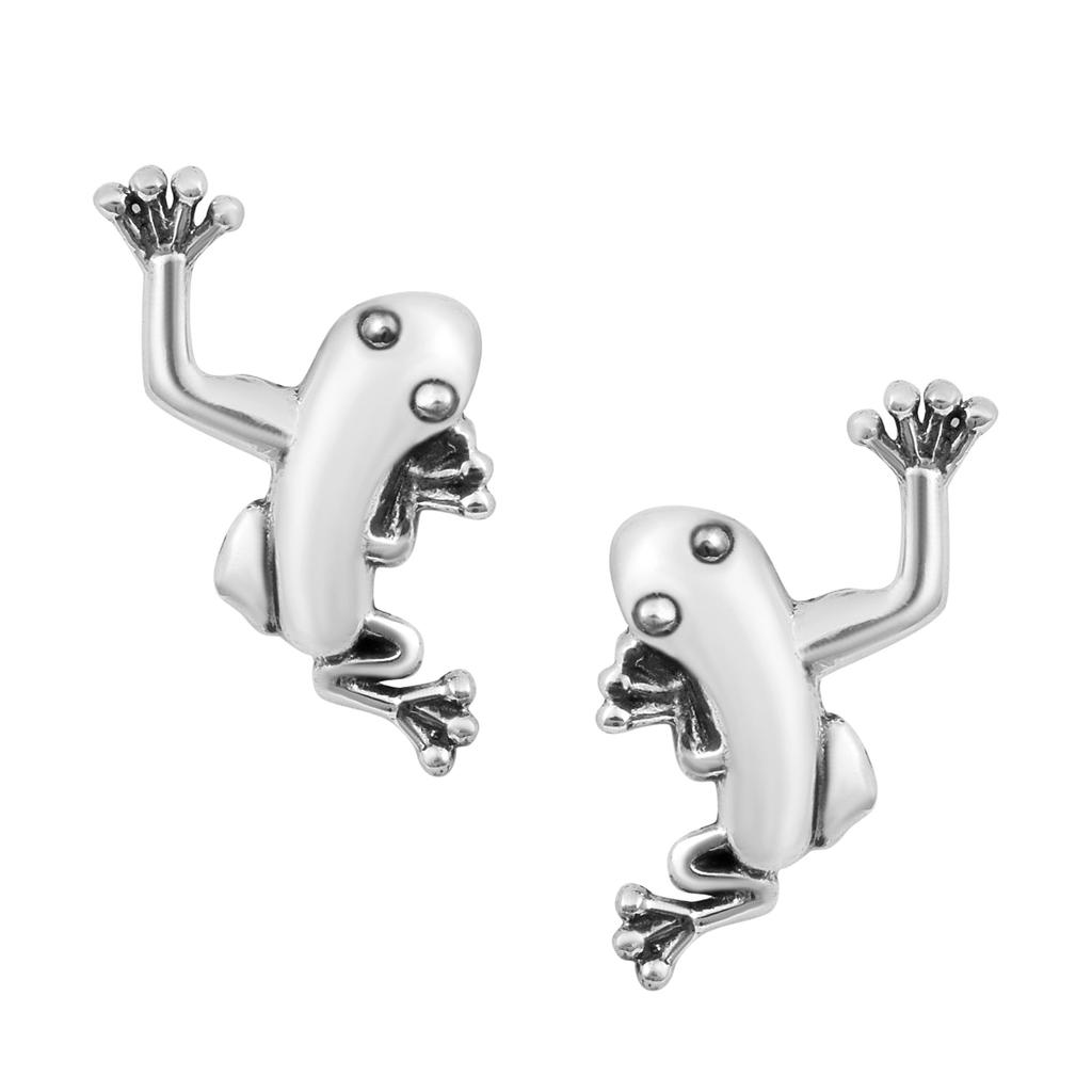 Orecchini a lobo Design Rana Anfibio - Argento Sterling 925