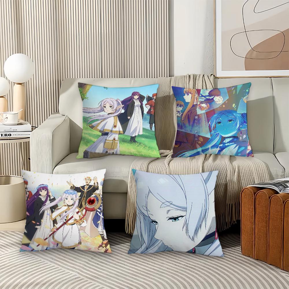 A-Adventure cartoon F-Frieren  Pillow Case Office Cushions Suitable For Sofa Car Bedroom Decorative Cushion Cover