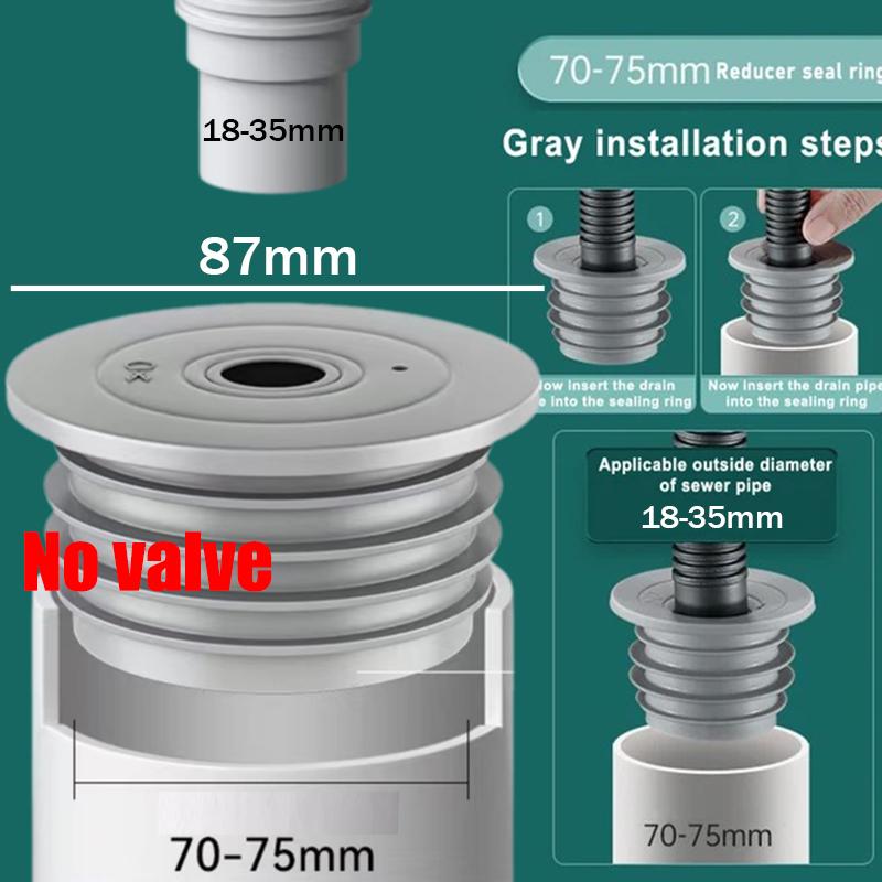 Silicone Bathroom Sewer Seal Ring Kitchen Sink Sewer Pipe Seal Plug Washing Machine Anti-odor Leakage Floor Drain Seal Connector