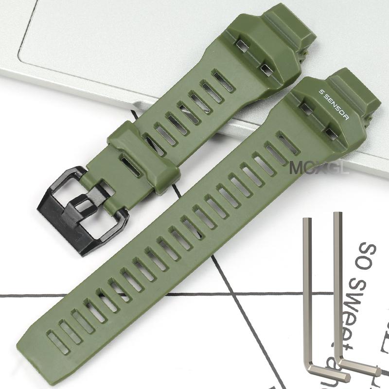 Rubber Strap For Casio G-Squad GBD-H1000-1A7JR Men's Strap GBD-H1000 GBD H1000 Replacement Bracelet