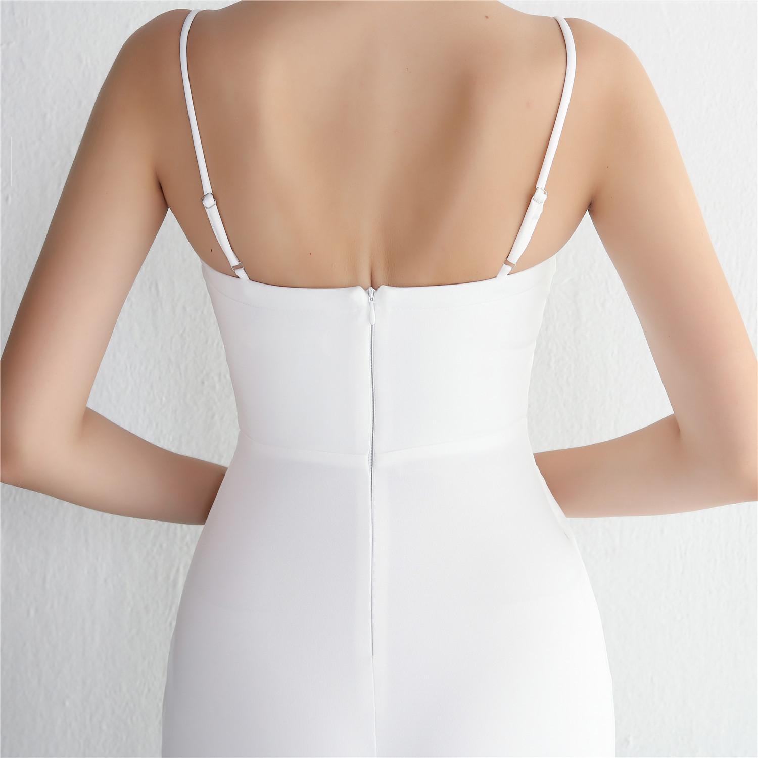 Длинная слинг-тонкая юбка-рыбий хвост Свадебное платье Вечерние платья S белый — фото 12